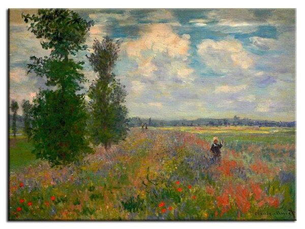 Claude Monet Bilder - Mohnfeld bei Argenteuil-100 x 130 cm