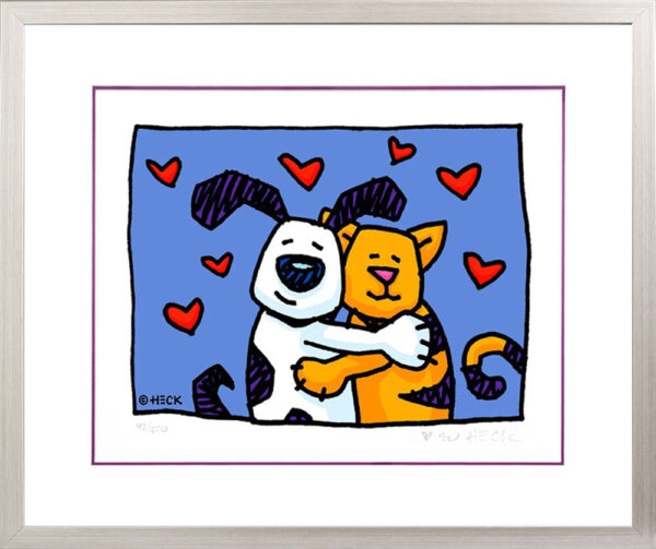 Ed Heck - THE SNUGGLE IS REAL - Original PIGMENTGRAFIK