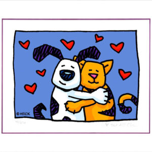 Ed Heck - THE SNUGGLE IS REAL - Original PIGMENTGRAFIK