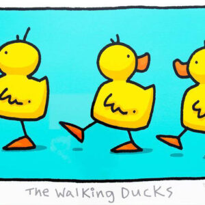 Ed Heck - THE WALKING DUCKS - original PIGMENTGRAFIK