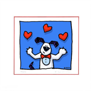 Ed Heck - THREE OF HEARTS - Original PIGMENTGRAFIK
