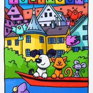 Ed Heck - TÜBINGEN - original Pigmentgrafik handsigniert