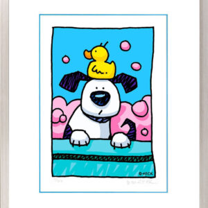 Ed Heck - WET DOG DUCK - Original PIGMENTGRAFIK