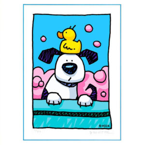 Ed Heck - WET DOG DUCK - Original PIGMENTGRAFIK