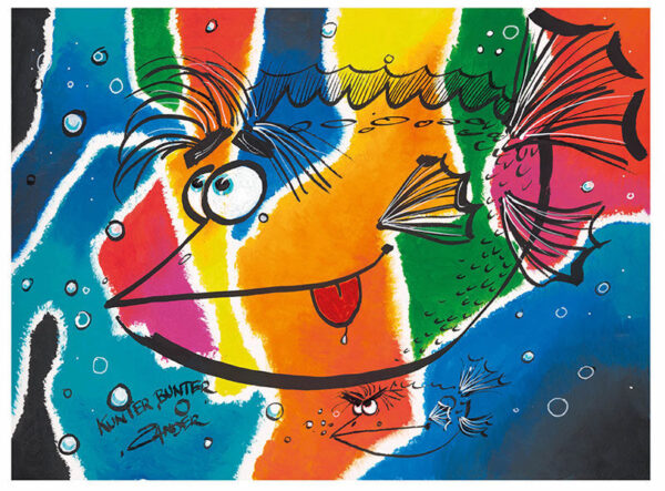 Frank Zander KUNTERBUNTER ZANDER - original Grafik handsigniert