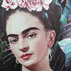Modernes Leinwandbild - FRIDA KAHLO - handüberarbeitete Mischtechnik