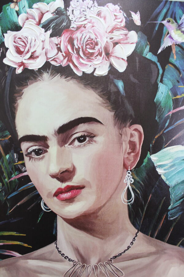 Modernes Leinwandbild - FRIDA KAHLO - handüberarbeitete Mischtechnik