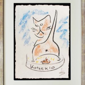 Helge Schneider - KATZENKLO original Kohlezeichnung auf Büttenpapier