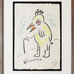 Helge Schneider - WINNETOU original Kohlezeichnung auf Büttenpapier