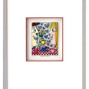James Rizzi - A Cup of LOVE  - Original 3D Bild drucksigniert