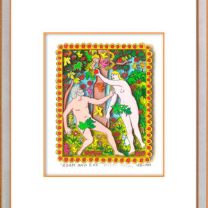 James Rizzi - ADAM AND EVE - Original 3D Bild drucksigniert