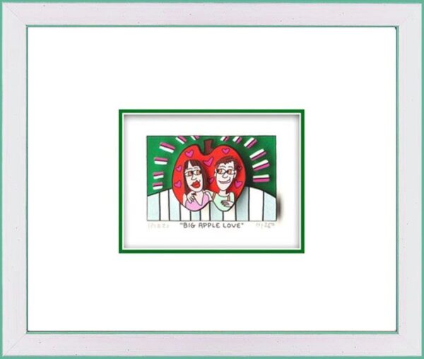 James Rizzi - BIG APPLE LOVE  - Original 3D Bild drucksigniert