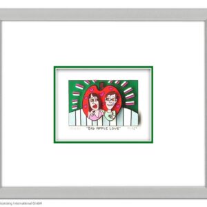 James Rizzi - BIG APPLE LOVE  - Original 3D Bild drucksigniert