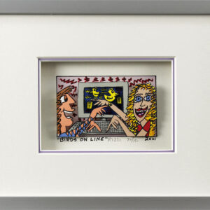 James Rizzi Bilder - BIRDS ON LINE - HANDSIGNIERT
