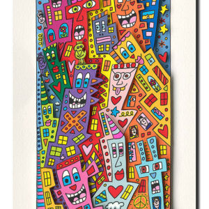 James Rizzi - BORDERLESS BUILDINGS - Original 3D Bild drucksigniert