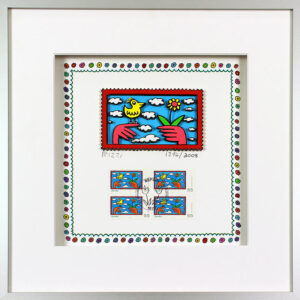 James Rizzi Bilder - BRIEFMARKEN - DANKE  - HANDSIGNIERT