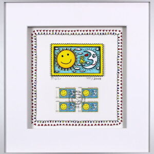 James Rizzi Bilder - BRIEFMARKEN - HERZLICHE GRÜßE  - HANDSIGNIERT