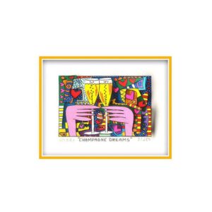 James Rizzi - CHAMPAGNE DREAMS - Original 3D Bild drucksigniert - ohne Rahmen PP...