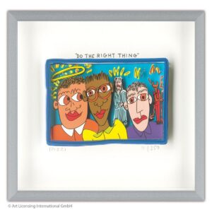 James Rizzi - DO THE RIGHT THING - Original 3D Bild drucksigniert