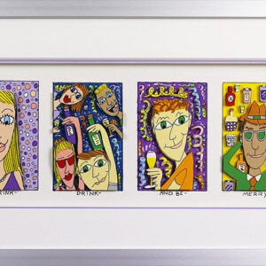 James Rizzi Bilder - DRINK DRINK AND BE MERRY- HANDSIGNIERT