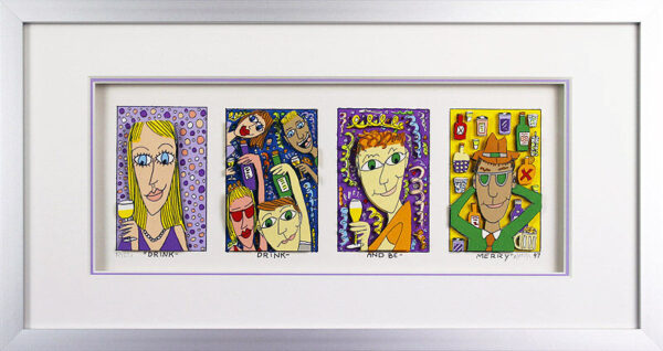 James Rizzi Bilder - DRINK DRINK AND BE MERRY- HANDSIGNIERT