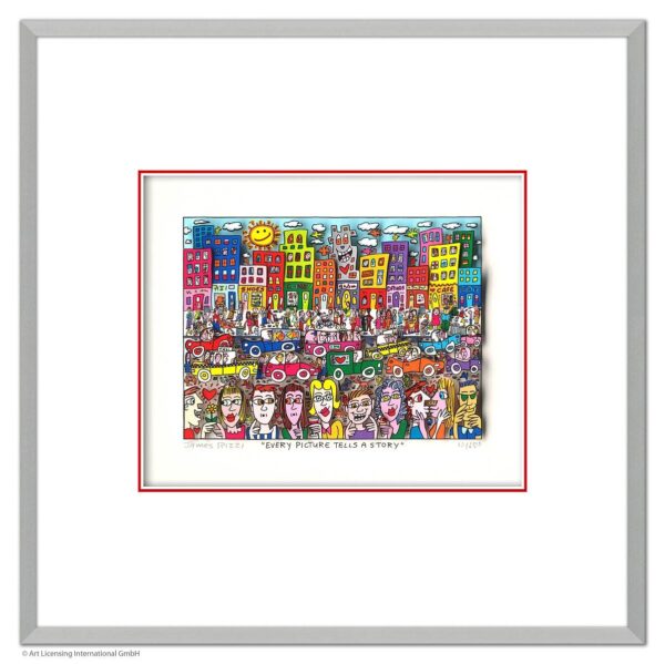James Rizzi - EVERY PICTURE TELLS A STORY - Original 3D Bild drucksigniert