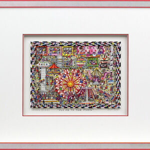 James Rizzi - FLY ME TO THE MOON - Original 3D Bild drucksigniert