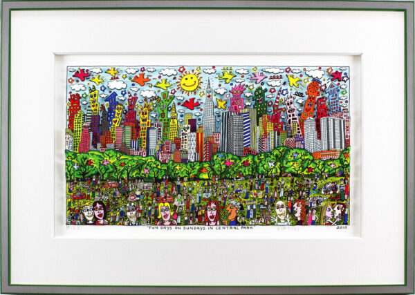 James Rizzi Bilder - FUN DAYS ON SUNDAYS IN CENTRAL PARK - HANDSIGNIERT