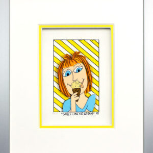 James Rizzi Bilder - GIRLS LIKE ICE CREAM - HANDSIGNIERT