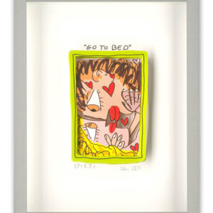 James Rizzi - GO TO BED - Original 3D Bild drucksigniert
