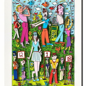 James Rizzi HOLE IN ONE-Silber-hellblau
