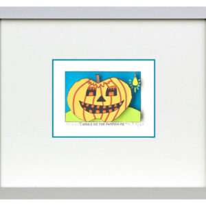 James Rizzi - I WOULD DIE FOR PUMPKIN PIE - Original 3D Bild drucksigniert