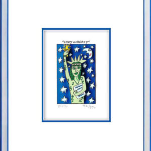 James Rizzi Bilder - LADY LIBERTY - Original 3D Bild drucksigniert