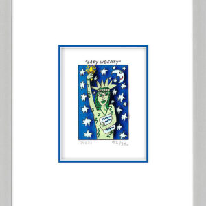 James Rizzi Bilder - LADY LIBERTY - Original 3D Bild drucksigniert