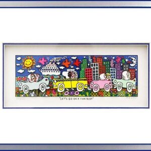 James Rizzi - LET'S GO ON A FUN RIDE - Original 3D Bild drucksigniert