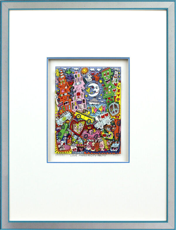 James Rizzi - LOVE MAKES A CITY PRETTY - Original 3D Bild drucksigniert