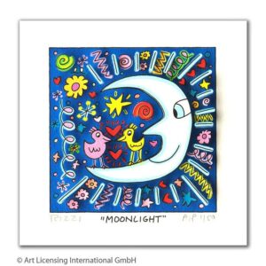 James Rizzi - MOONLIGHT  - Original 3D Bild drucksigniert - ohne Rahmen PP-Norma...
