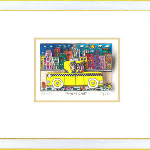 James Rizzi Bilder - Night Cab - original 3D-Bildobjekt