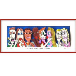 James Rizzi - PEOPLE WHO LOVE PEOPLE - Original 3D Bild drucksigniert - ohne Rah...