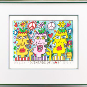 James Rizzi Bilder - POTHEADS OF LOVE - original 3D-Bildobjekt