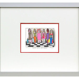 James Rizzi - Shop until you drop - Original 3D Bild drucksigniert-alurahmen-Nor...