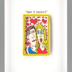 James Rizzi - TAKE A CHANCE - Original 3D Bild drucksigniert