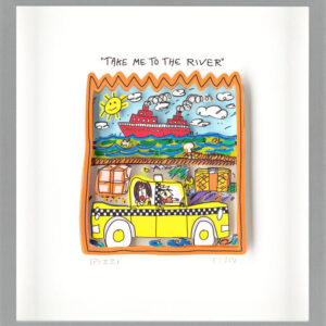 James Rizzi - TAKE ME TO THE RIVER  - Original 3D Bild drucksigniert