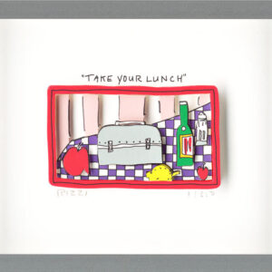 James Rizzi - TAKE YOUR LUNCH - Original 3D Bild drucksigniert