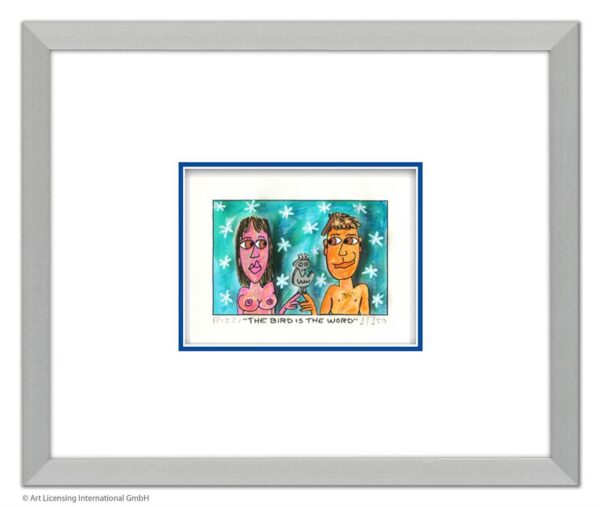 James Rizzi - THE BIRD IS THE WORD - Original 3D Bild drucksigniert