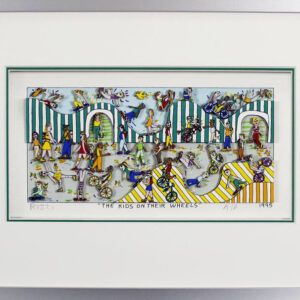 James Rizzi Bilder - THE KIDS ON THEIR WHEELS - HANDSIGNIERT