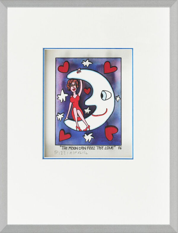 James Rizzi Bilder - THE MOON CAN FEEL THE LOVE - HANDSIGNIERT