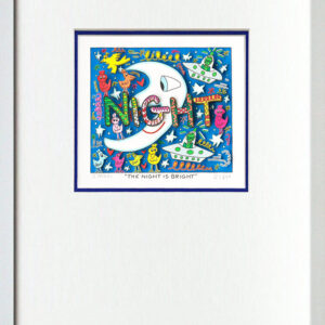 James Rizzi - THE NIGHT IS BRIGHT - Original 3D Bild drucksigniert