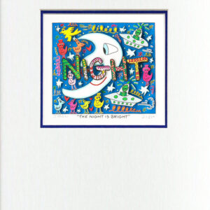 James Rizzi - THE NIGHT IS BRIGHT - Original 3D Bild drucksigniert