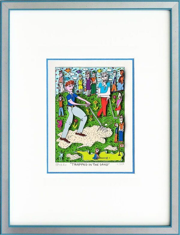James Rizzi TRAPPED in the SAND - Original 3D Grafik drucksigniert